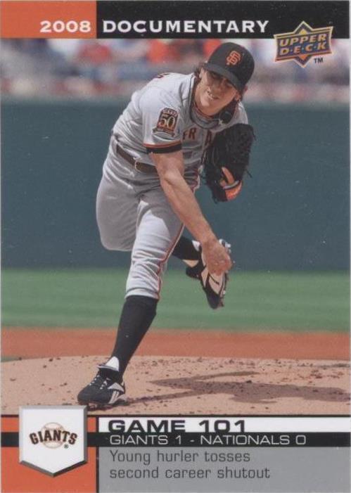 Upper Deck Tim Lincecum Baseball Sports Trading Cards