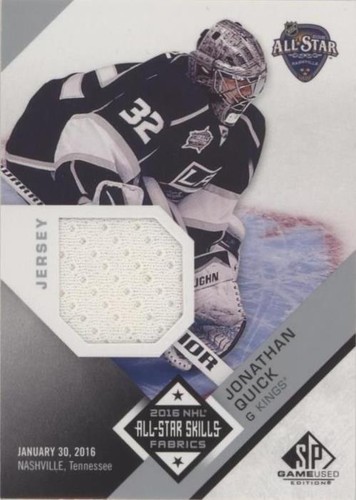 2016-17 SP Game Used - Jonathan Quick #AS-JQ