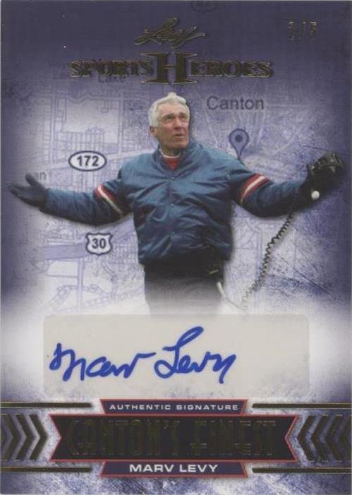 2013 Leaf Sports Heroes Marv Levy #CF-ML1