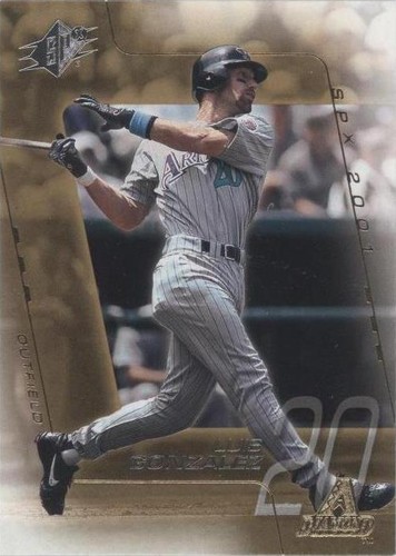 KEN GRIFFEY/BARRY BONDS/LUIS GONZALEZ 2001 SPx Winning Materials 