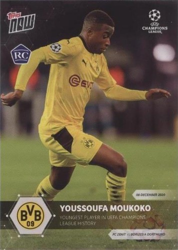2024 YOUSSOUFA MOUKOKO AUTO TOPPS UEFA CHAMPIONS LEAGUE