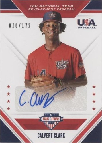 2020 Panini USA Baseball Stars & Stripes - Calvert Clark #16U-CC