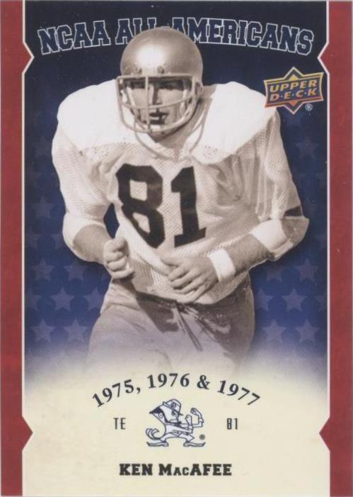 2013 Upper Deck University of Notre Dame Ken MacAfee #AA-KM