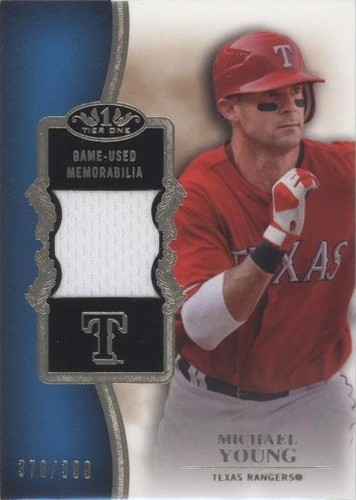 2012 Topps Tier One - Michael Young #TSR-MY