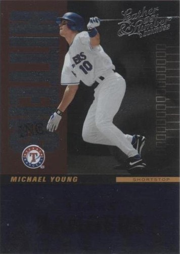 2005 Donruss Leather & Lumber - Michael Young #HI-15