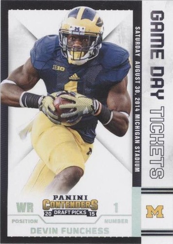 2015 Panini Contenders Draft Picks Devin Funchess #15