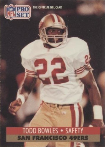 1991, Todd Bowles, San Francisco 49ers, Signed, Autographed, Pro Set Football Card, Card # 649, 1991, Todd Bowles, San Francisco 49ers, Signed, Autographed, Pro Set Football Card, Card # 649,