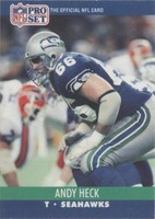 1990 Pro Set Andy Heck #647