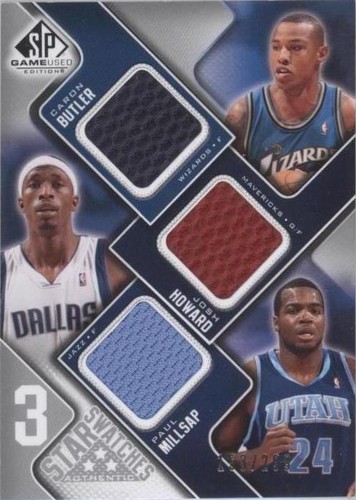 2009-10 SP Game Used - Caron Butler/Josh Howard/Paul Millsap #3S-BHM