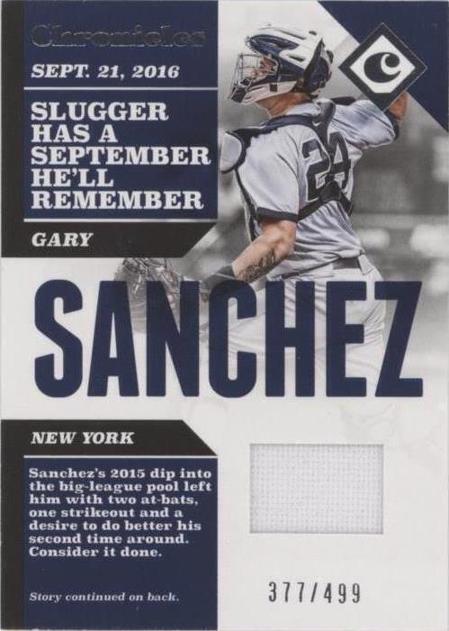 Panini Chronicles 2017 - Gary Sanchez #CS-SZ