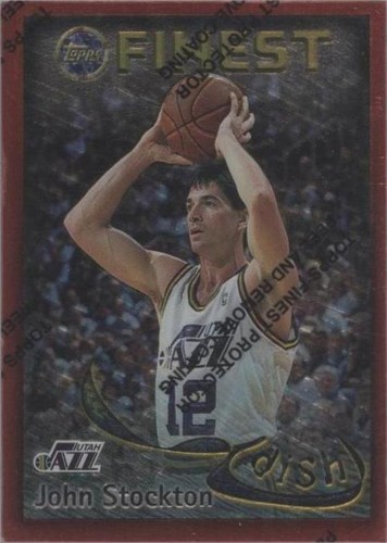 1995-96 Topps Finest - Karl Malone/John Stockton #DS27