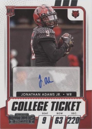2021 Panini Contenders Draft Picks Jonathan Adams Jr. #313