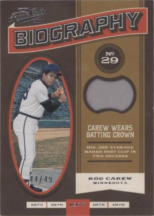 Panini Prime Cuts 2016 - Rod Carew #BIO-RO