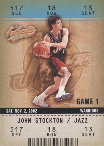 2002-03 Fleer Authentix - John Stockton #4