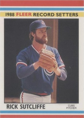 1988 Fleer Baseball Record Setters - Rick Sutcliffe #40