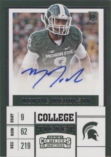 2017 Panini Contenders Draft Picks Montae Nicholson #281