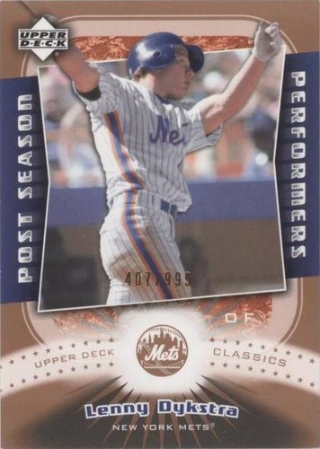 2005 Upper Deck Classics - Lenny Dykstra #PP-LD