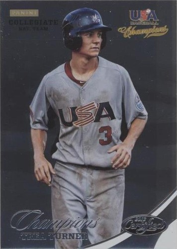2013 Panini USA Baseball Champions Trea Turner #13 Game Gear Bat 