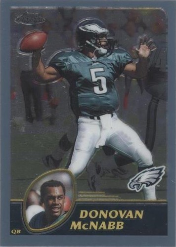 【ヴィンテージ】ドノバン・マクナブ McNABB パッチ＆ボールカード NFL 2024 Topps Chrome Football Donovan McNabb /275 Purple