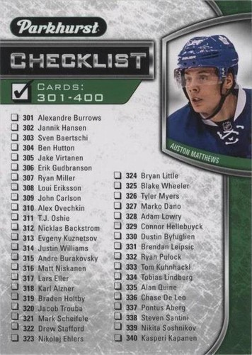 2016-17 Upper Deck Parkhurst - Auston Matthews #400