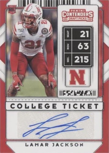 2020 Panini Contenders Draft Picks Lamar Jackson #291