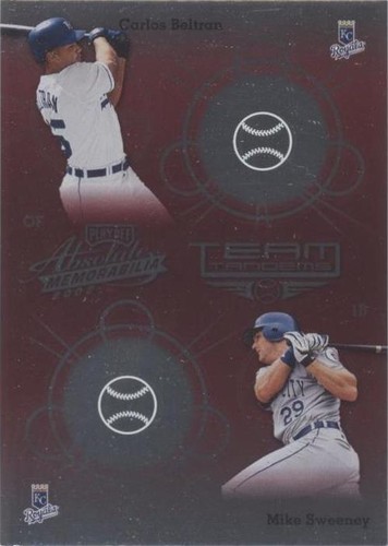 2002 Playoff Absolute Memorabilia - Carlos Beltran Mike Sweeney #TT-32
