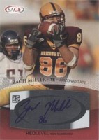 2007 SAGE Autographed Football Zach Miller #A36