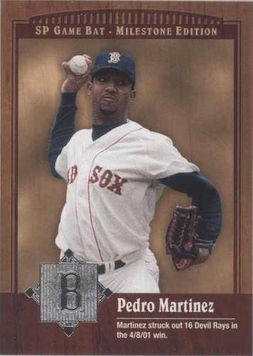 2001 SP Game Bat Edition Milestone - Pedro Martinez #25