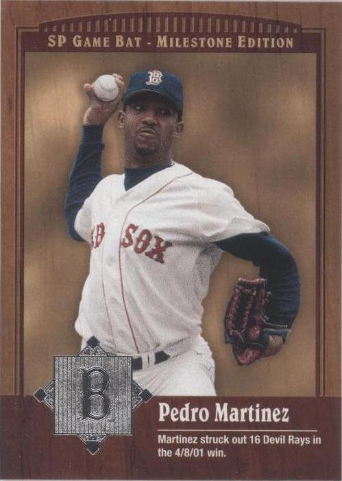 2001 SP Game Bat Edition Milestone - Pedro Martinez #25