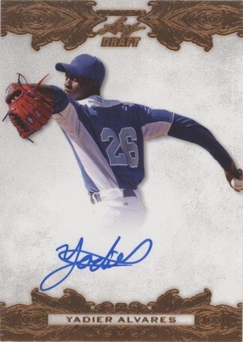 2015 Leaf Ultimate Draft - Yadier Alvarez #BA-YA1