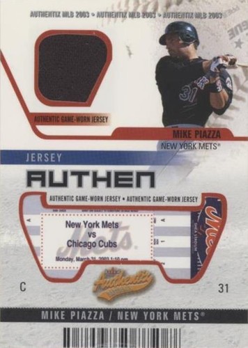 2003 Fleer Authentix - Mike Piazza #JA-MP