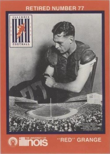 1990 University of Illinois Fighting Illinini 100 Years of Tradition Team Issue Red Grange #30
