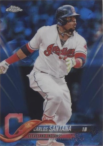 2018 Topps Chrome Sapphire Edition - Carlos Santana #40