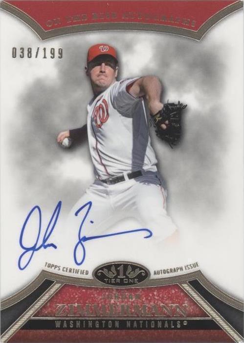 2013 Topps Tier One - Jordan Zimmermann #ORA-JZ2