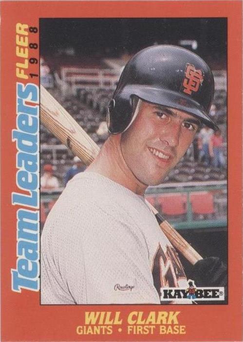 Fleer Kay Bee Toys 1988 líderes de equipo - Will Clark #4