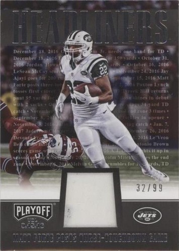 2017 Panini Playoff Matt Forte #HL-MF