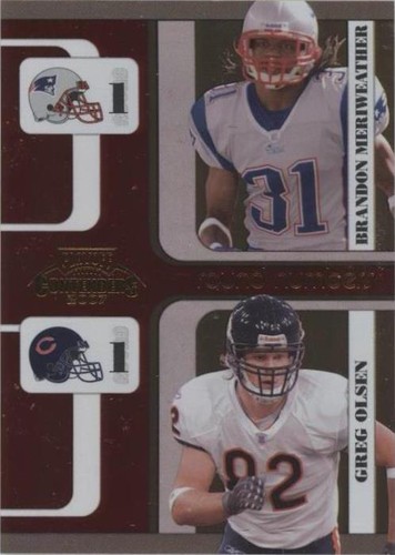 2007 Playoff Contenders Brandon Meriweather Greg Olsen #RN-9
