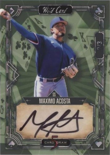 2023 Wild Card 5 Card Draw - Maximo Acosta #5CDCL-53