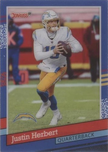 2021 Panini Clearly Donruss Justin Herbert #91-11