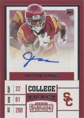 2017 Panini Contenders Draft Picks Justin Davis #161