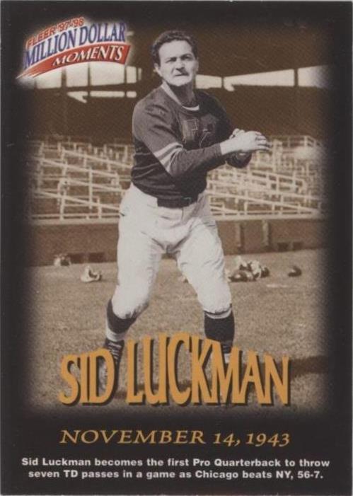 1997 Fleer Sid Luckman #3