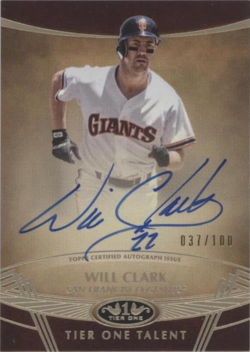 2019 Topps Tier One - Will Clark #TTA-WC