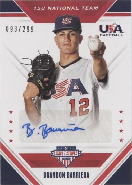 2020 Panini USA Baseball Stars & Stripes - Brandon Barriera #15U-BB