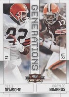 2009 Donruss Threads Braylon Edwards Ozzie Newsome #1