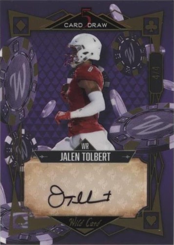 2022 Wild Card 5 Card Draw Jalen Tolbert #5CDM-75