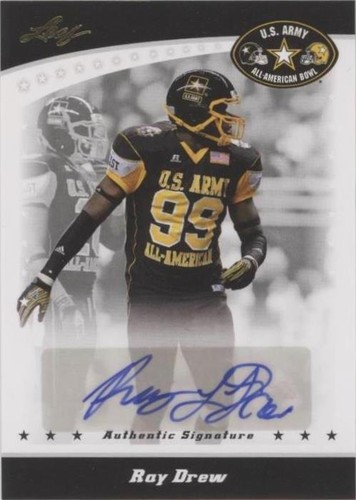 2011 Leaf U.S. Army All-American Bowl Ray Drew #BA-RD1