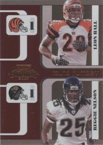2007 Playoff Contenders Leon Hall Reggie Nelson #RN-12