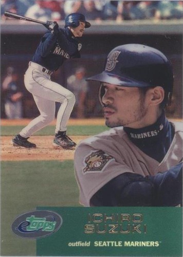 2001 Ichiro Suzuki ルーキー記念品 Ichiro Suzuki 2001 eTopps Rookie Card Mariners Gem 10 Auto