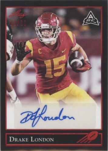 2021 Leaf Memories Drake London #BG-DL3