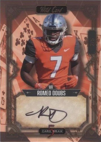 2022 Wild Card 5 Card Draw Promo Romeo Doubs #5CDCL-P40